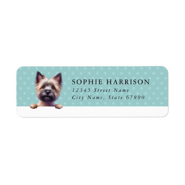 Étiquettes d'adresse de retour Cairn Terrier (Devant)