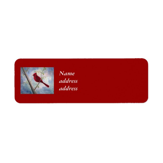 Étiquettes d'adresse de retour Cardinal (Devant)