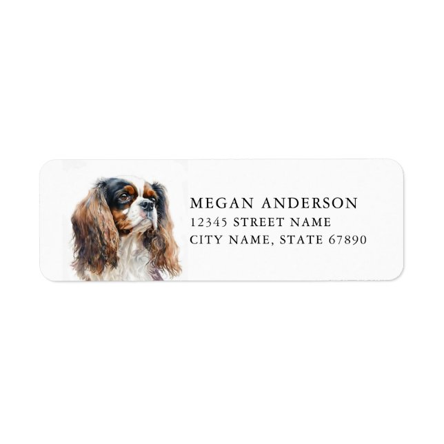 Étiquettes d'adresse de retour Cavalier King Charl (Devant)