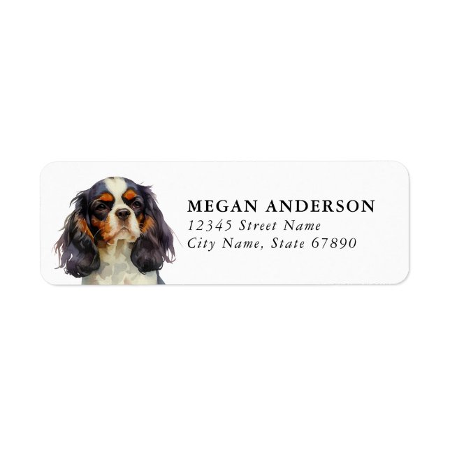 Étiquettes d'adresse de retour Cavalier King Charl (Devant)