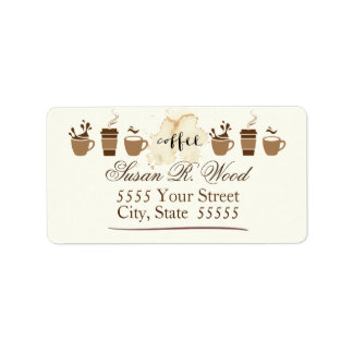 Étiquettes d'adresse de retour Certified Coffee Lo