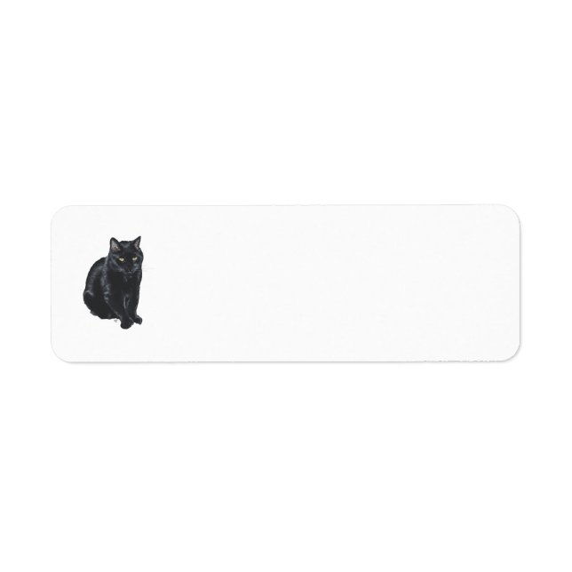 Étiquettes d'adresse de retour Chat Noir (Devant)
