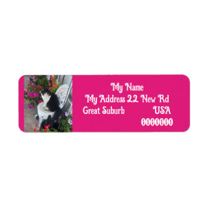 Étiquettes d'adresse de retour Chats Art Chat Smok