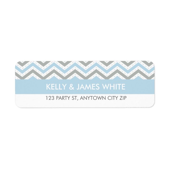 ÉTIQUETTES D'ADRESSE DE RETOUR : chevron rayé past (Devant)