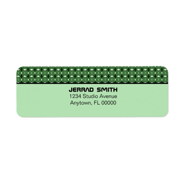 Étiquettes d'adresse de retour chic (Devant)