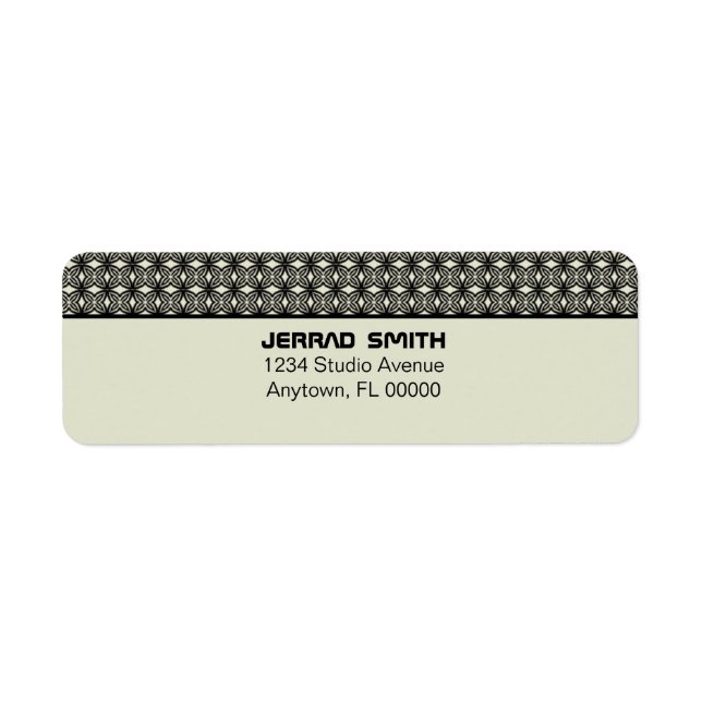 Étiquettes d'adresse de retour chic (Devant)