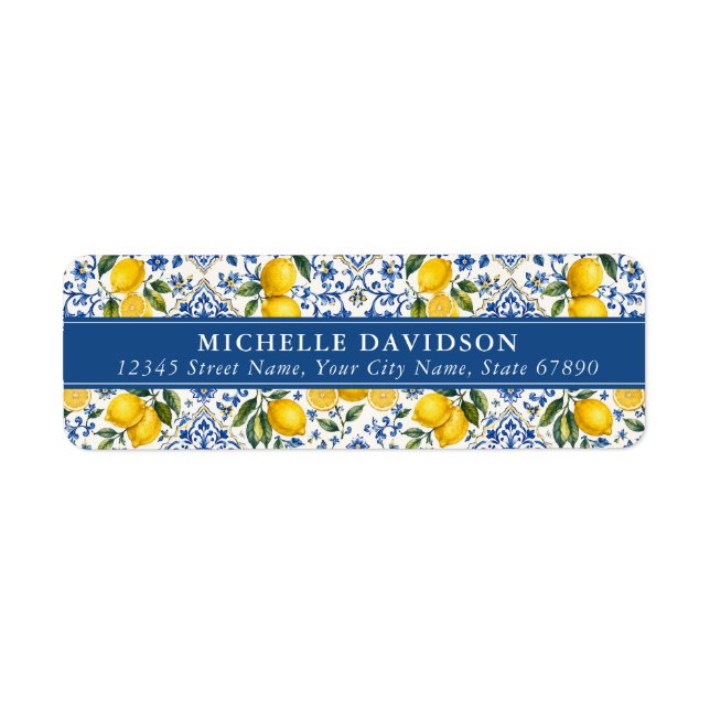 Étiquettes d'adresse de retour Citrons (Devant)