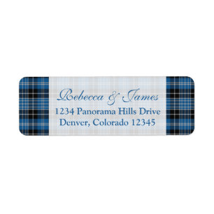 Étiquettes d'adresse de retour Clark Tartan