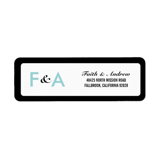 Étiquettes d'adresse de retour Classique Moderne (Devant)