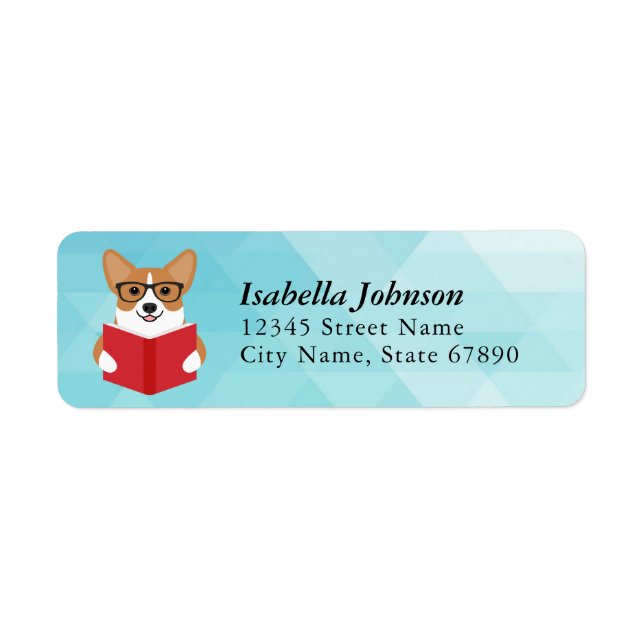Étiquettes d'adresse de retour Corgi (Devant)