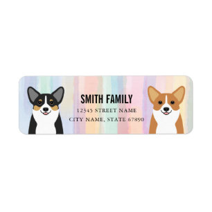 Étiquettes d'adresse de retour Corgi