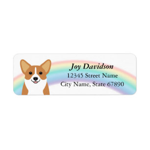 Étiquettes d'adresse de retour Corgi