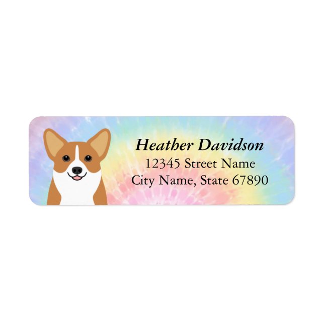 Étiquettes d'adresse de retour Corgi (Devant)