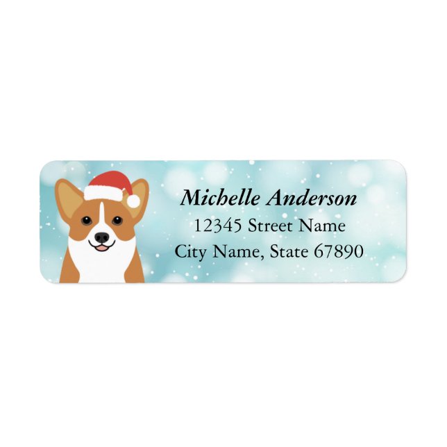 Étiquettes d'adresse de retour Corgi (Devant)