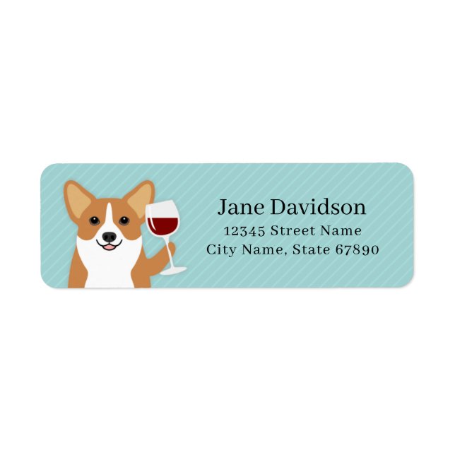 Étiquettes d'adresse de retour Corgi (Devant)
