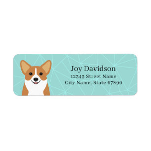 Étiquettes d'adresse de retour Corgi