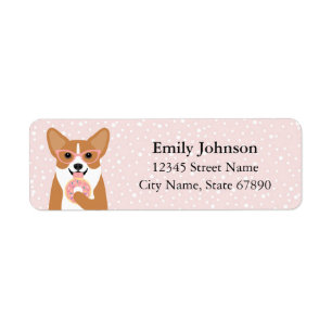 Étiquettes d'adresse de retour Corgi