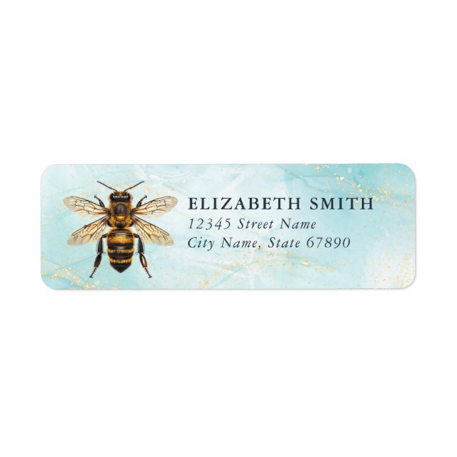 Étiquettes d'adresse de retour d'abeilles (Devant)