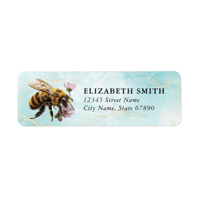 Étiquettes d'adresse de retour d'abeilles (Devant)