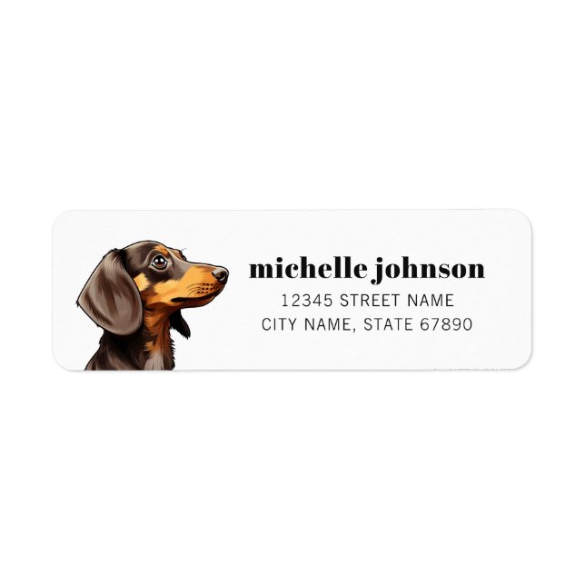 Étiquettes d'adresse de retour Dachshund (Devant)