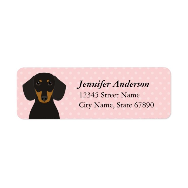 Étiquettes d'adresse de retour Dachshund (Devant)