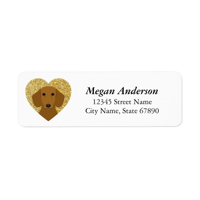 Étiquettes d'adresse de retour Dachshund (Devant)