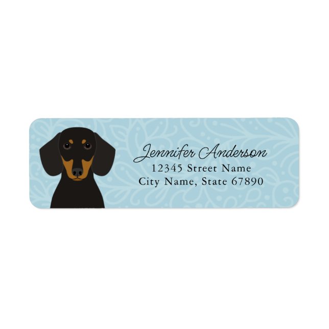 Étiquettes d'adresse de retour Dachshund (Devant)
