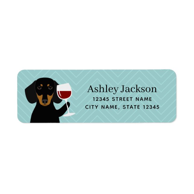 Étiquettes d'adresse de retour Dachshund (Devant)