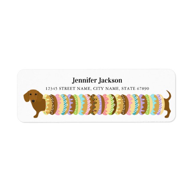 Étiquettes d'adresse de retour Dachshund (Devant)