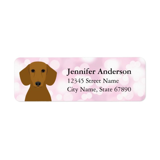 Étiquettes d'adresse de retour Dachshund (Devant)