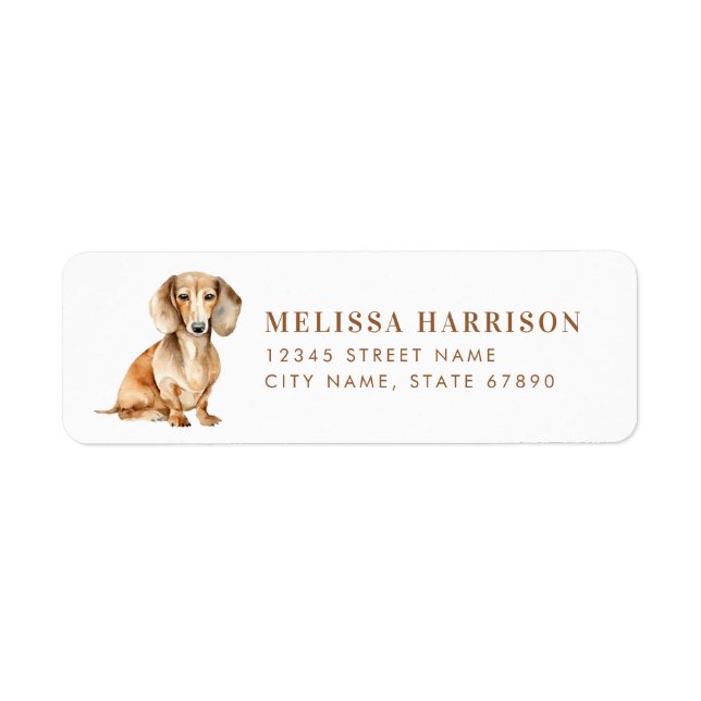 Étiquettes d'adresse de retour Dachshund (Devant)