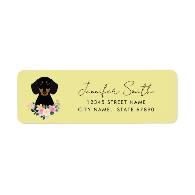 Étiquettes d'adresse de retour Dachshund (Devant)