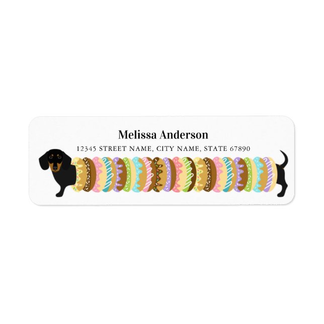 Étiquettes d'adresse de retour Dachshund (Devant)