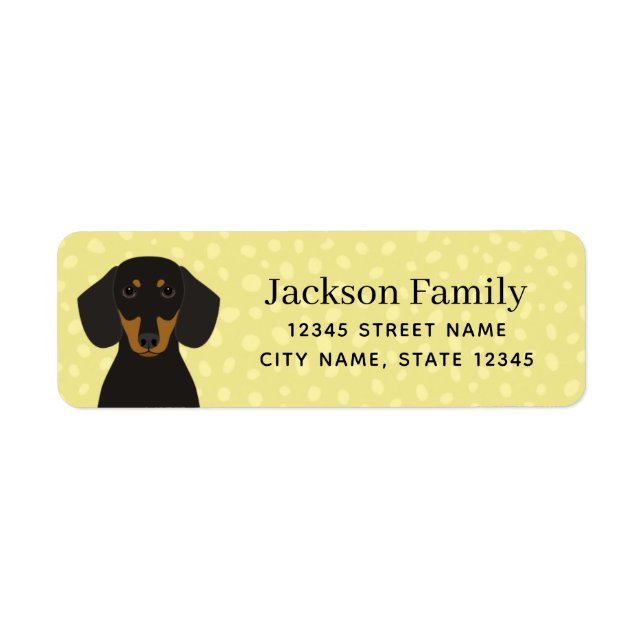 Étiquettes d'adresse de retour Dachshund (Devant)