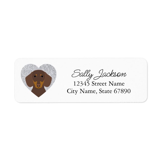 Étiquettes d'adresse de retour Dachshund (Devant)