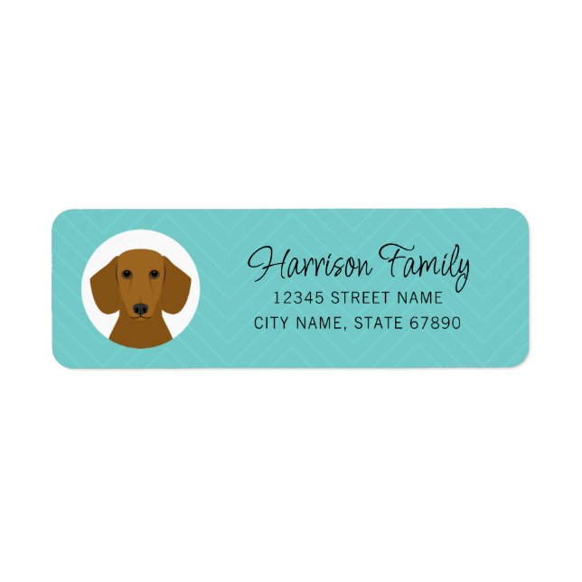 Étiquettes d'adresse de retour Dachshund (Devant)