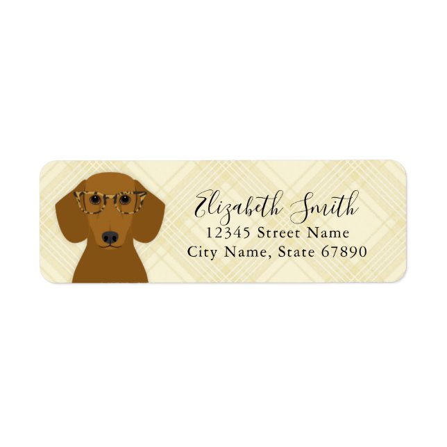 Étiquettes d'adresse de retour Dachshund (Devant)