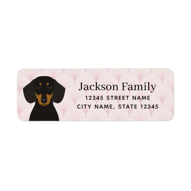 Étiquettes d'adresse de retour Dachshund (Devant)
