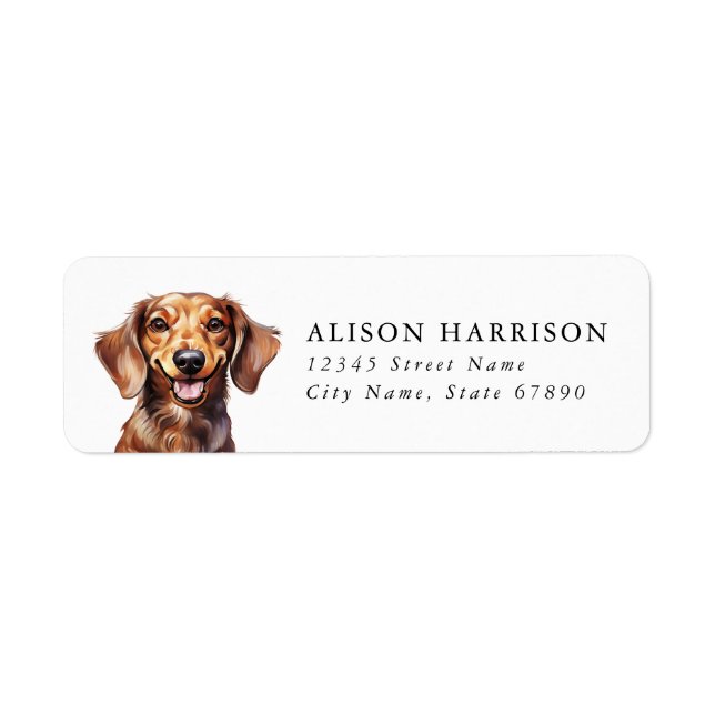 Étiquettes d'adresse de retour Dachshund (Devant)