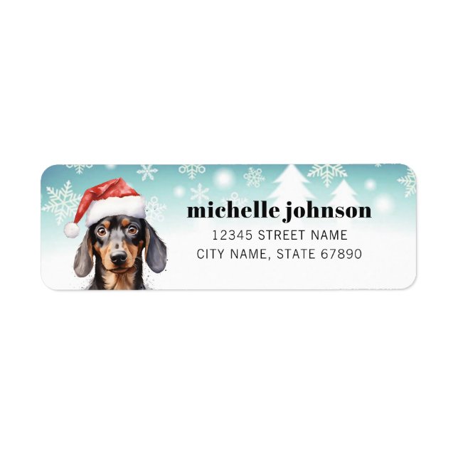 Étiquettes d'adresse de retour Dachshund (Devant)