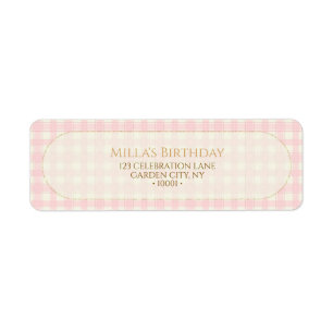 Étiquettes d'adresse de retour d'anniversaire   La