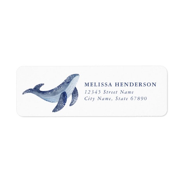 Étiquettes d'adresse de retour de baleine (Devant)