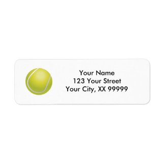 Étiquettes d'adresse de retour de balle de tennis