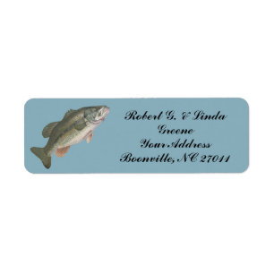 ÉTIQUETTES D'ADRESSE DE RETOUR DE BASES LARGEMOUTH