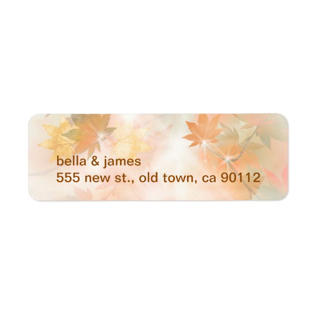 Étiquettes d'adresse de retour de brouillard d'aut (Devant)