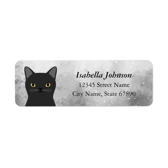 Étiquettes d'adresse de retour de chat (Devant)