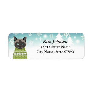 Étiquettes d'adresse de retour de chat