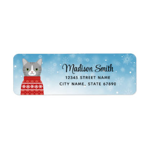 Étiquettes d'adresse de retour de chat