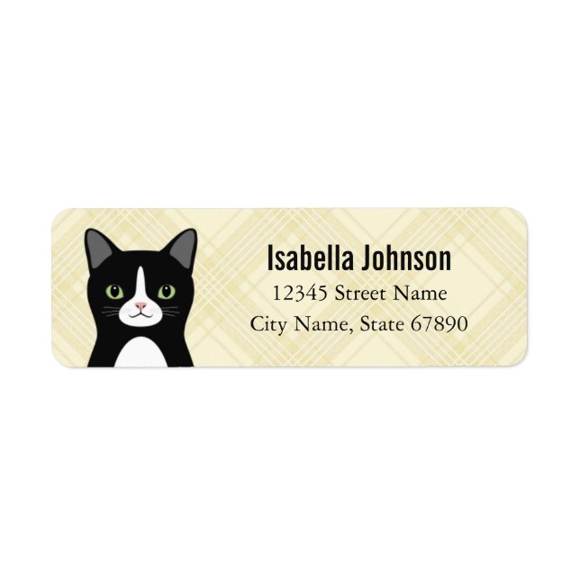 Étiquettes d'adresse de retour de chat (Devant)