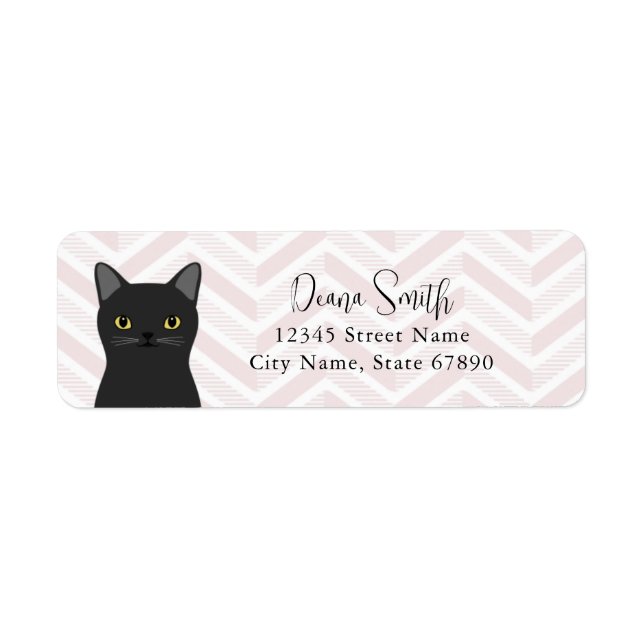 Étiquettes d'adresse de retour de chat (Devant)